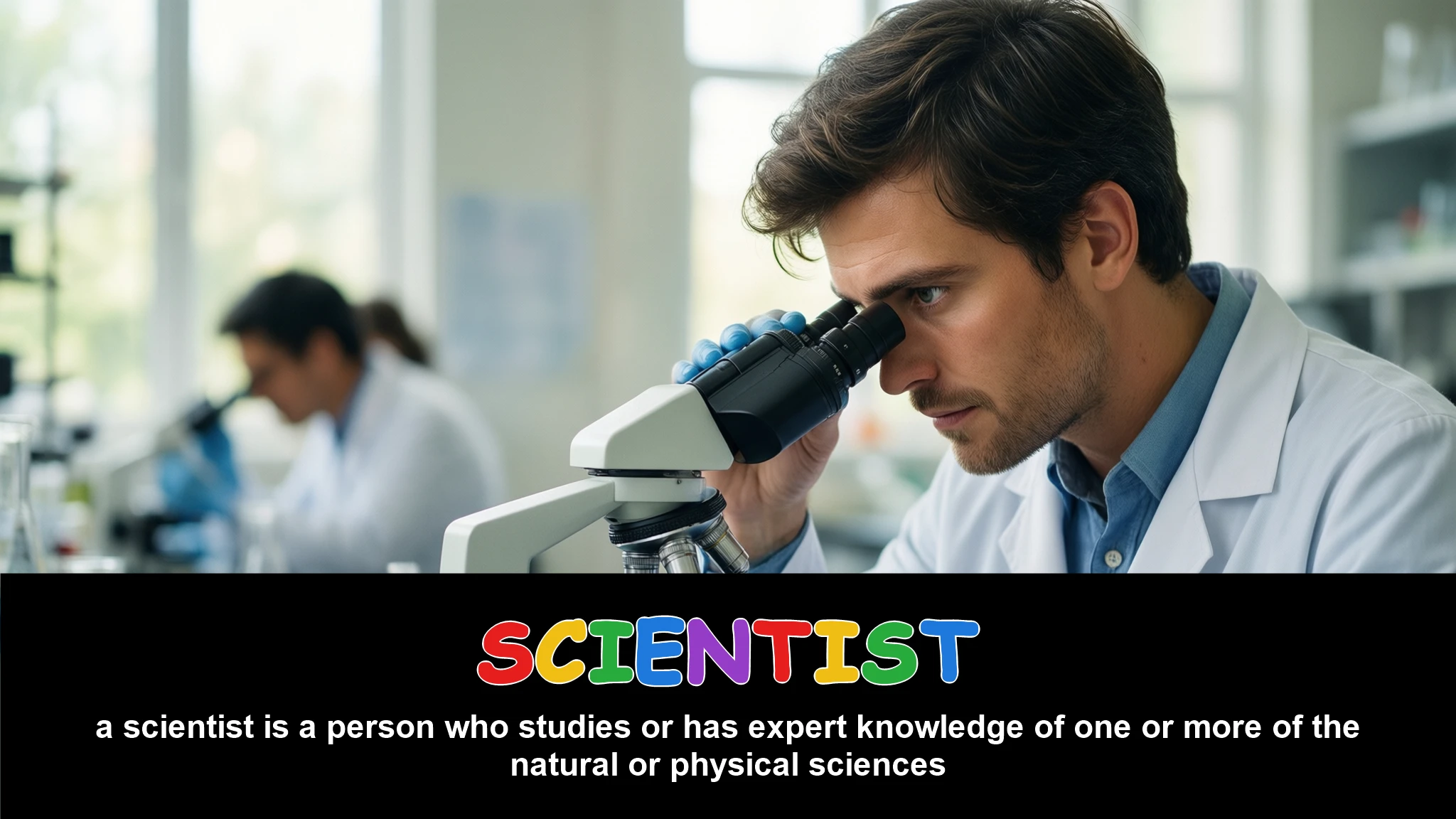 English Illustration for scientist